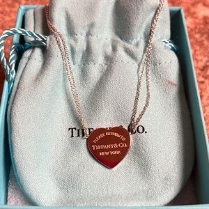 Return to Tiffany Rubedo Heart Double Chain Necklace